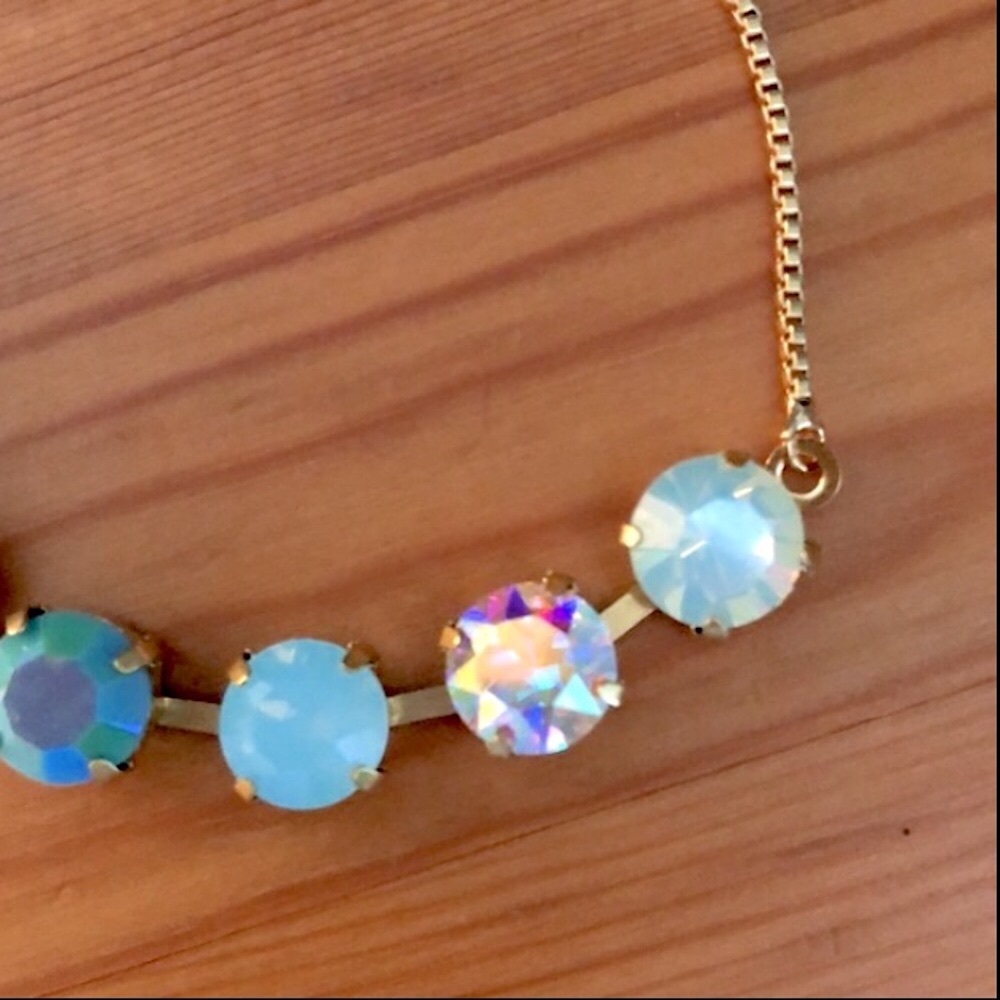 Aqua Aurora Borealis Crystal Bracelet - Picture 5 of 16